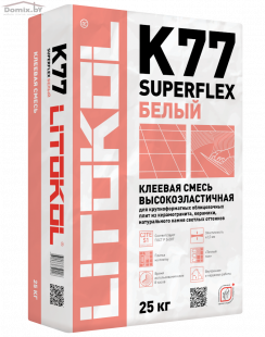 Клей для плитки Litokol SuperFlex K77 белый (25кг)